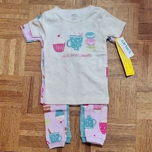 4pc Carter's Sweet Treat Theme Girl's Pajama Set SIZE 3T
